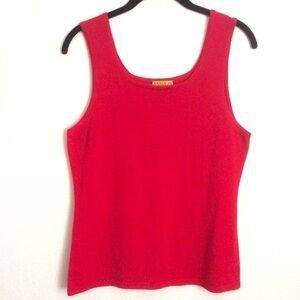 Rani Arabella 100% Cashmere Sleeveless Scoop Neck Sweater Top Made In Italy Sz L